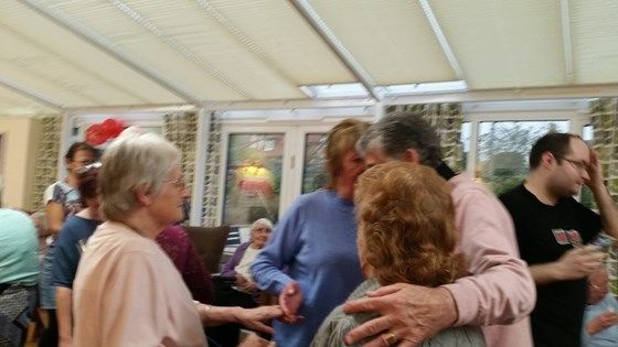Dancing with John and friends on their 36th Anniversary, 2017