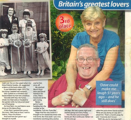 David and Linda win 3rd place in Britains greatest lovers Take it Easy magazine