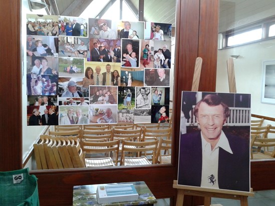 Dads funeral collage. Many pictures with happy memories.