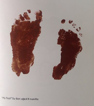 'My feet' by Ben aged 8 months (made at Christopher's)