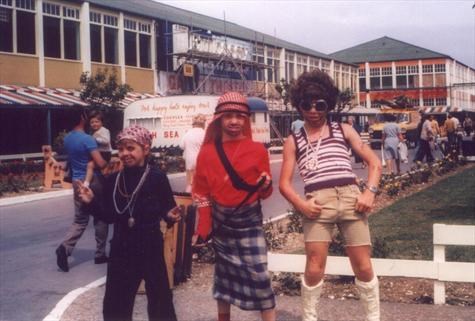 1974...The Turley boys entered the fancy dress competition at Butlins in 1974 and all won a prize!