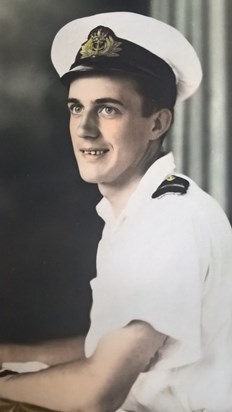 Young Trevor in his naval uniform