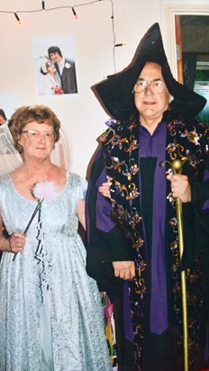 Trevor and Sheila in fancy dress at Jill and Don's house in Chiseldon