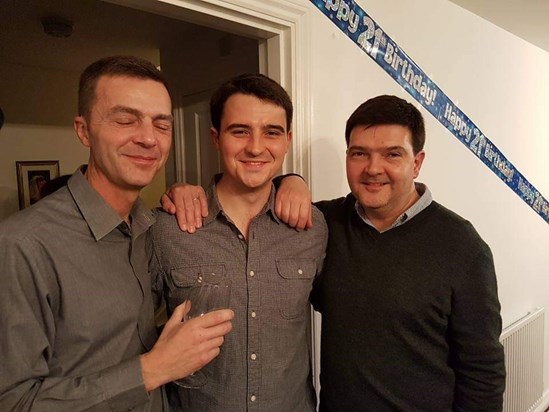 Stuart, Tom and Rick at Joe's 21st birthday party