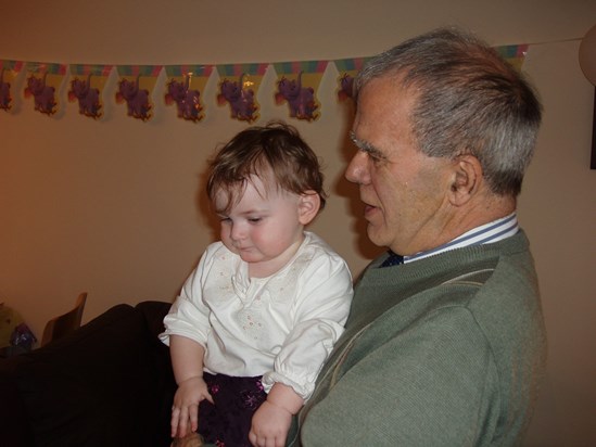 Paps with Ella on her first birthday 