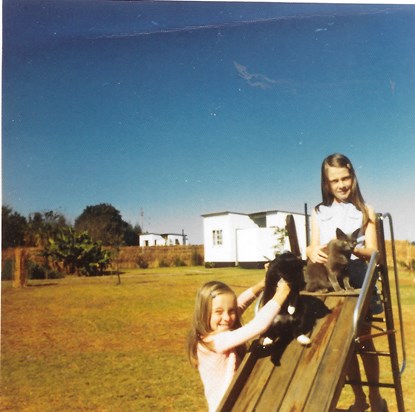 Deborah Anita, the cats Tom and Jerry Belsize Salisbury Rhodesia 1975