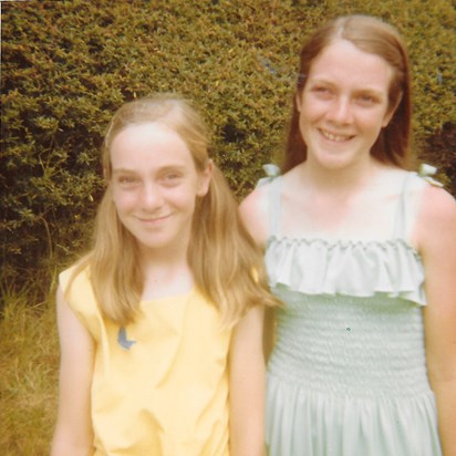 Deborah and Anita at Anita's Marlborough sports day Salisbury Rhodesia 1979