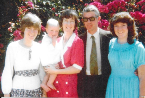 Ken, Pat, Deborah and Anita at Richard's Christening Harare Zimbabwe 1984