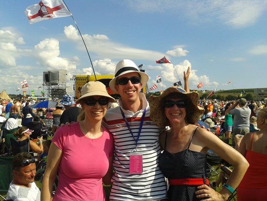 Deborah, Anita and Richard 80s rewind festival 2015