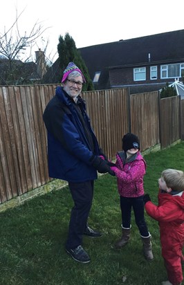 Beloved Uncle Chris with his great niece & nephew