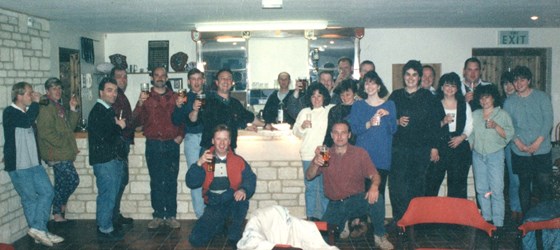 The night we unofficially all got together to celebrate the completion of the new club house... Val and Vince.......Second and Third from the left.