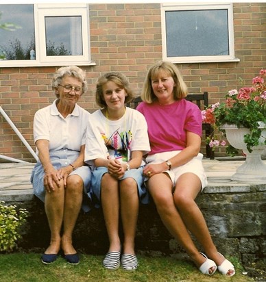 1980s Conifer Avenue, Poole; the 3 generations of girls