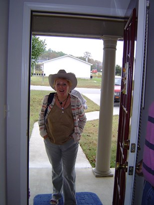 Jan cowboy hat 2003