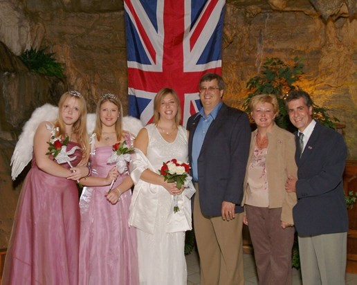Kurt and Deb's wedding: Jenny, Rachel, Debbie, Kurt, Jan, Ken 2003