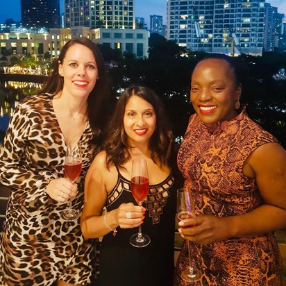 Pink fizz and birthday celebrations in Singapore
