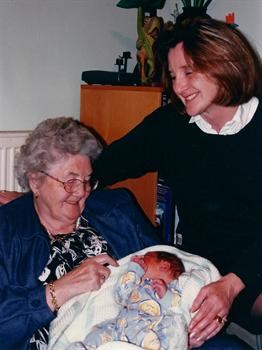 21st September 1996 Three Generations - Gran, Jennie, and one day old Sam