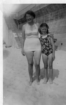 Mammy and Lammy at the seaside