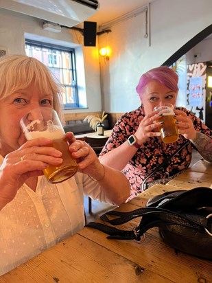 Drinking a pint with 2 hands 🥰