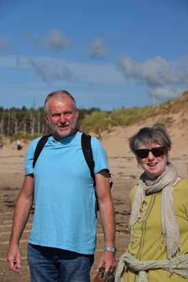 A memorable day on Newborough Beach, Anglesey - 5th Sept 2018 (lovely hot day despite Deb’s scarf!) 