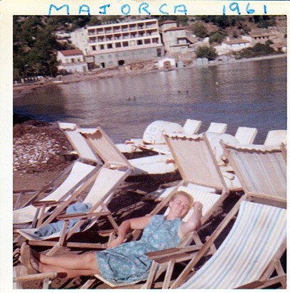 Connie sunbathing Majorca 1961