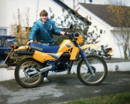 Mark with his motorbike at Ferndown on his birthday 10th April 1986