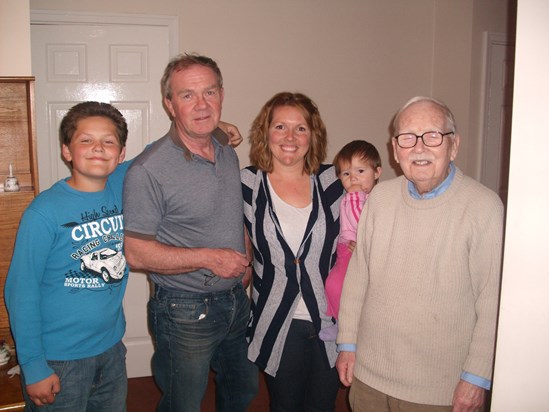 Tyson, Val, Angie, Charlie, Grandad - April 2013