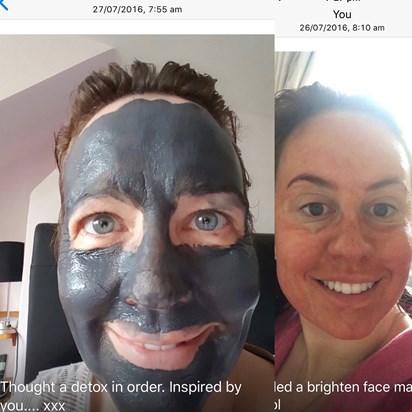 Gorgeous Anne! Went shopping and bought face masks together  ??