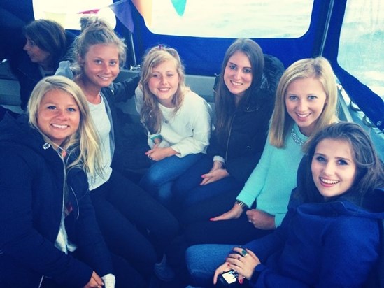 Harriet, Polly, Rosie, Katie, Harriet & Caitlin - trip to the River Exe Cafe 