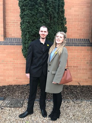 Ben and Cousin Lizzie at Cousin Samantha's wedding 2018