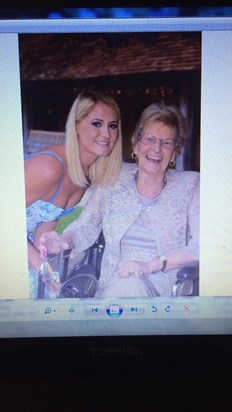IMG 3354having a fab time at a wedding with her granddaughter Jodie who she loved more than life ????????