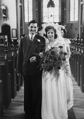 Wedding to Lillian Davis 1950