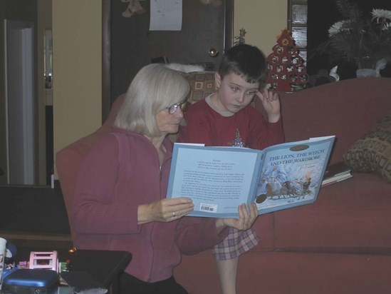 Granny reading to Michael