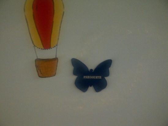 Butterfly on hospital wall