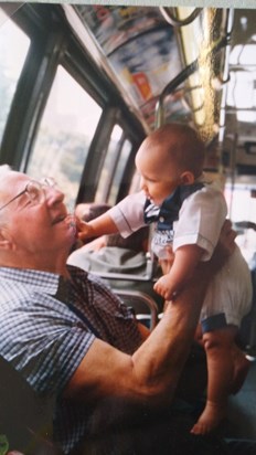 Baby Christopher and grandad New York 2001