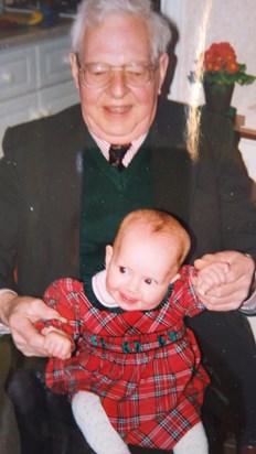 Grandad and baby Maddy 1997