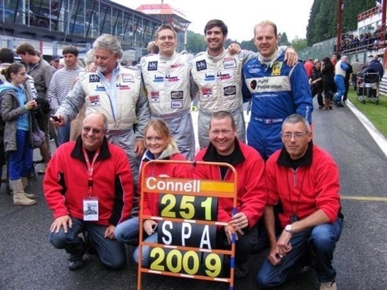 Nick at Spa 25 hours in 2009. He was our valued pit wall co-ordinator at many race in UK and abroad for several years. 
