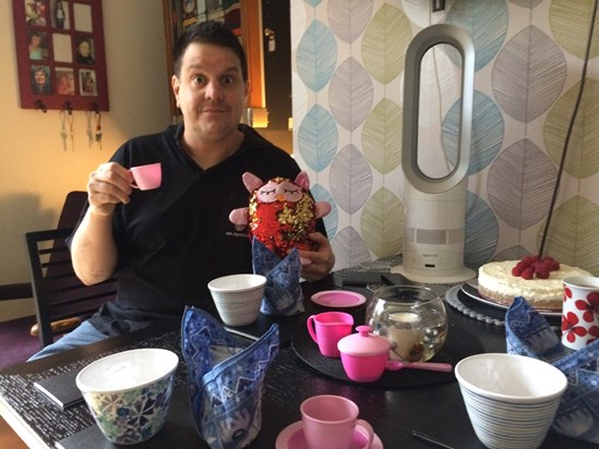 A special tea party with Uncle Bob in full charge xx