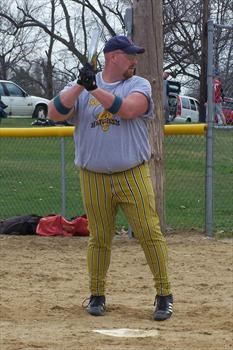 Doing what he loved most - playing ball - and wearing everyone's "favorite" pants too! March 2007