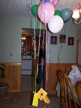 Balloons With Cards Attached
