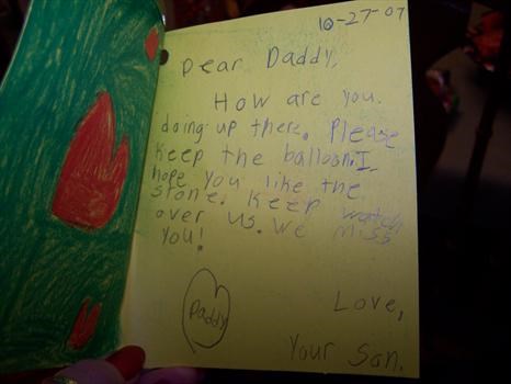 Brady's Card To Daddy