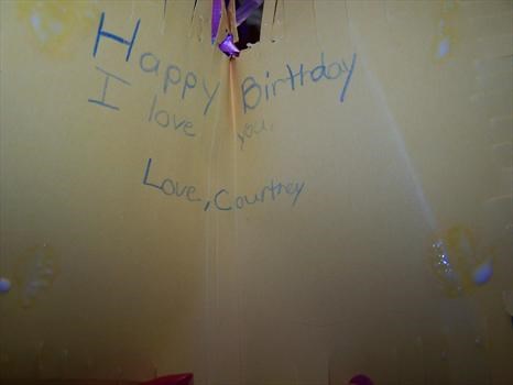 Inside of Card From Courtney