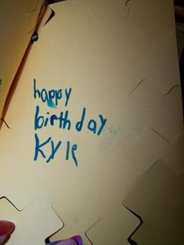 Inside of Card From Kyle