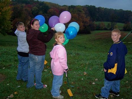 Kids Ready To Release Balloons