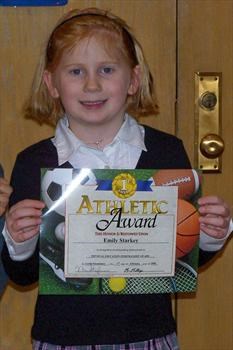 Emily With Athletic Award 2/01/08