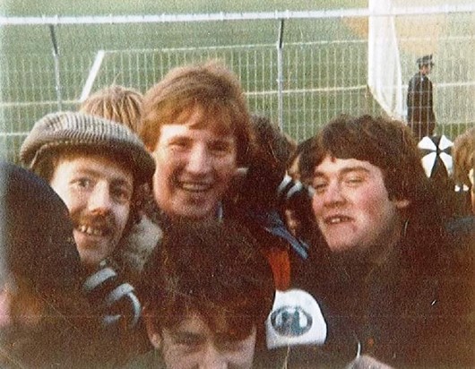 Peter at St James Park, Football Match with his friends, his happiest moments in his life.