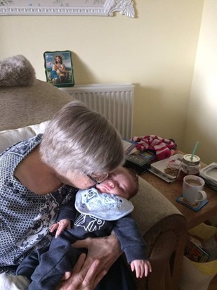 Nan meeting  her great grandchild Rio xxx