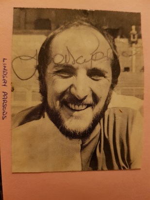 Autograph from when Lindsay opened the Shirehampton Carnival - circa 1975