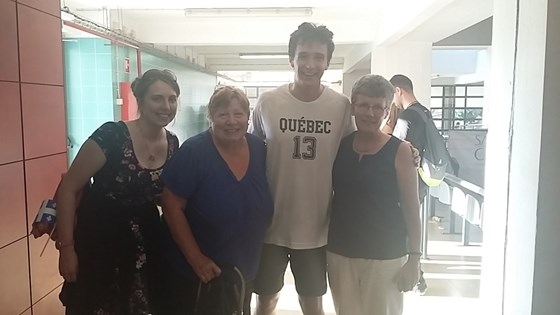 Watching Alex's volleyball, Portugal 2016