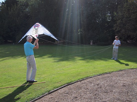 Flying a kite with Alan