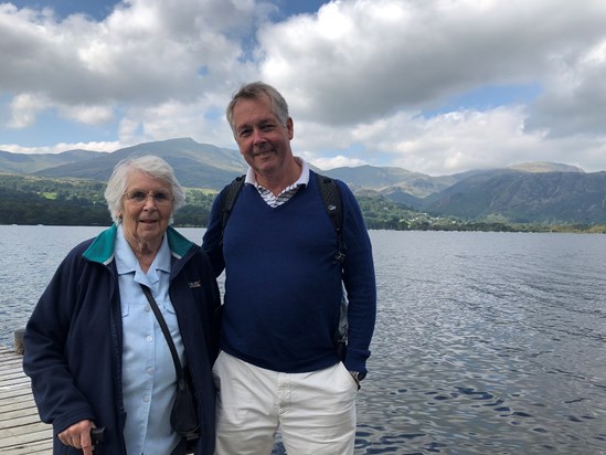 With his Mother in the Lake District. 